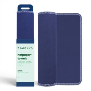 Earthly Co reuseable notpaper towel blue